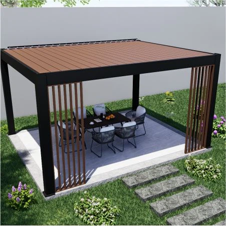 Aluminum Pergola with Adjustable Louvers