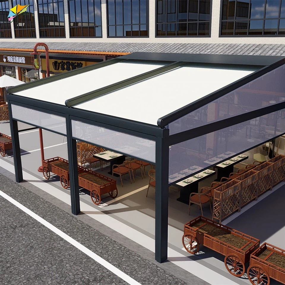 Custom Size 3x2 3x3 3x4 3x5 3x6 3x7 Bioclimatic Waterproof Polycarbonate Roof Aluminium Metal Outdoor Pergolas factory Custom Size 3x2 3x3 3x4 3x5 3x6 3x7 Bioclimatic Waterproof Polycarbonate Roof Aluminium Metal Outdoor Pergolas factory