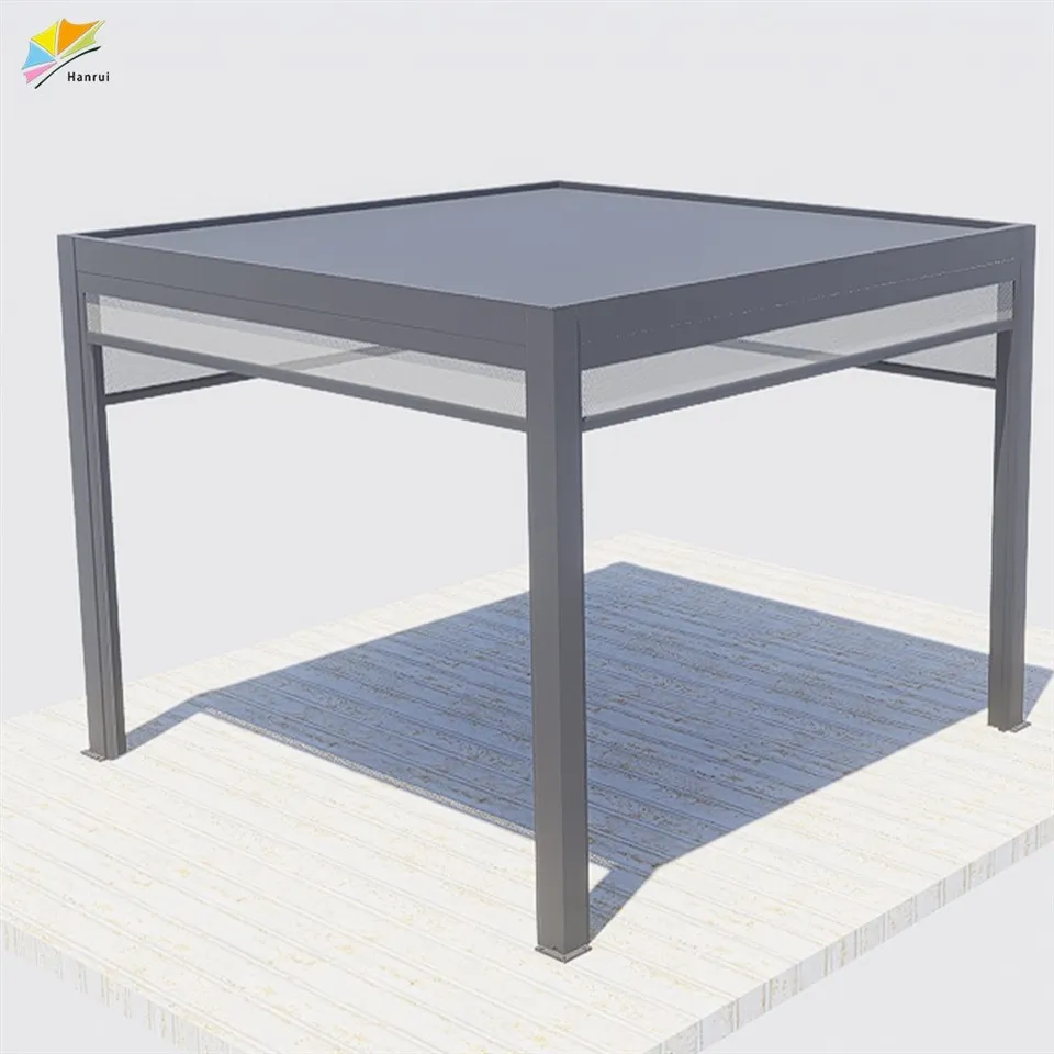China Diy Composite Retractable Louver Patio Metal Bioclimate De Aluminum Waterproof Pergola Kits high quality