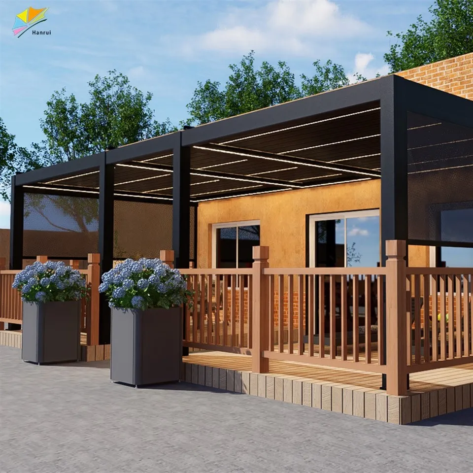 China Manufacturers Designs Ideas Backyard Covers Detached Fence Aluminum Patio With Pergola Outdoor best