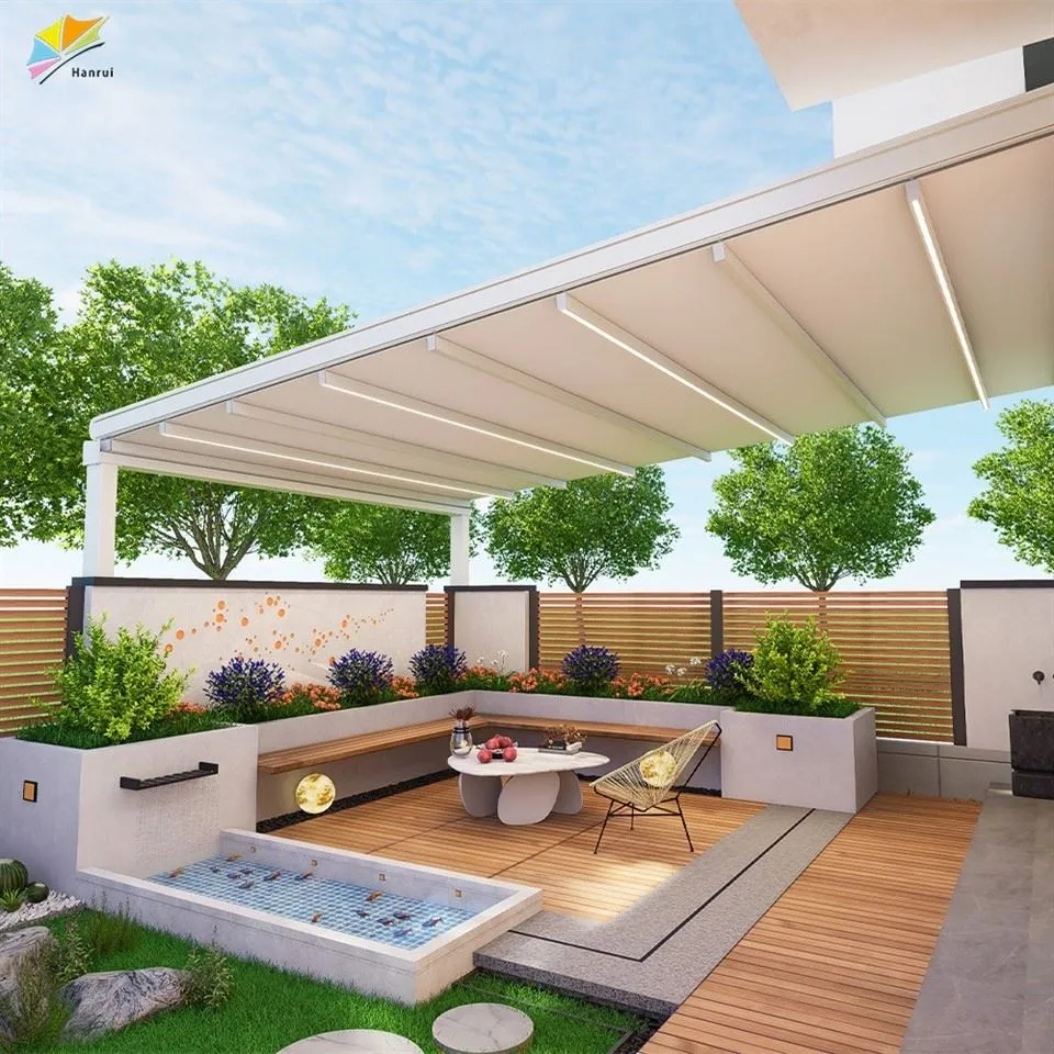 Con Pannelli Pvc Panel Powered Lighting Lamp Decorative System For Garden Outdoo Pergola suppliers