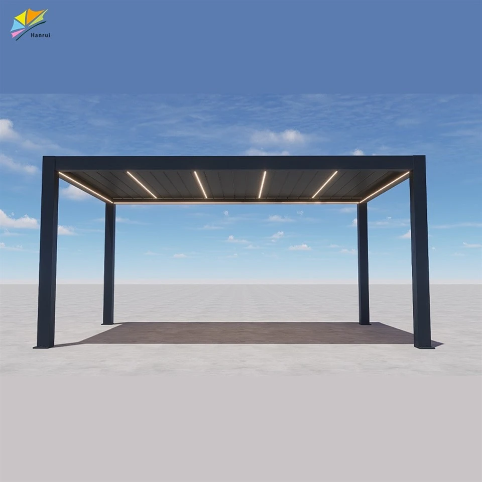 Custom Metal Aluminum Rectangular Profiles Base For Attached Bioclimatic Rain Proof Outdoo Pergola suppliers