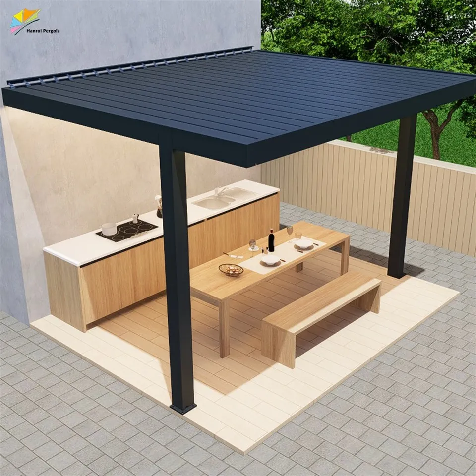 Free Standing Two Post Angle Slant Aluminum Bracket Waterproof System Kit For Outdoors Gazebos Pergola price