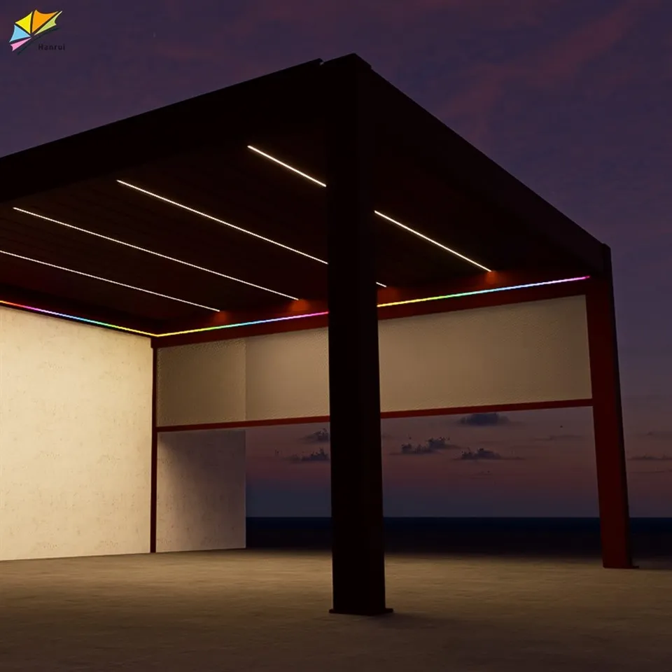 Free Standing Two Post Angle Slant Aluminum Bracket Waterproof System Kit For Outdoors Gazebos Pergola suppliers