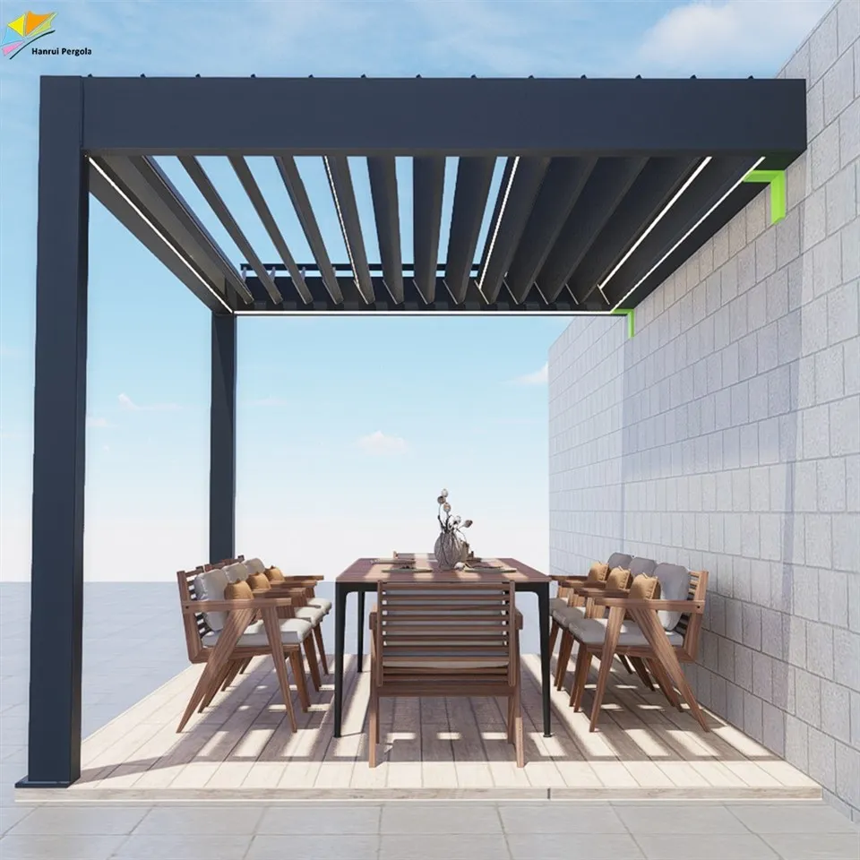 Free Standing Two Post Angle Slant Aluminum Bracket Waterproof System Kit For Outdoors Gazebos Pergola high quality