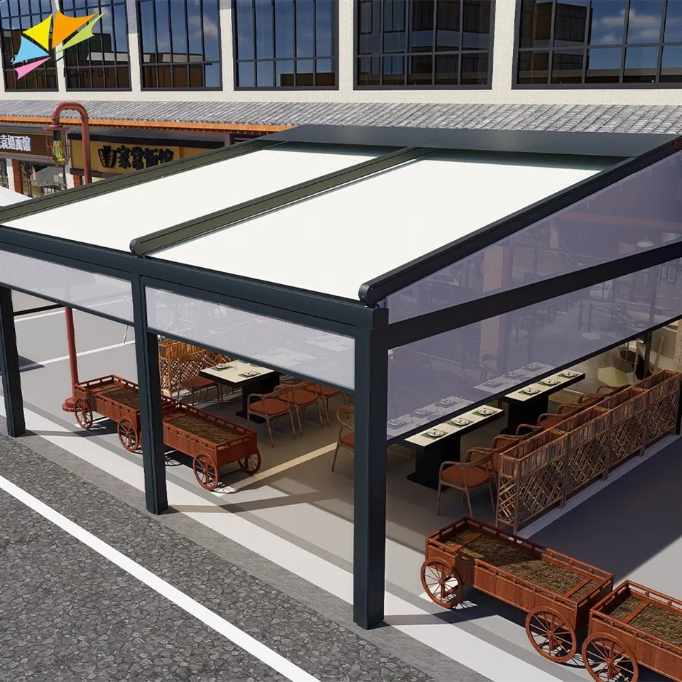 Hanrui Outdoor Custom Diy Kit Install Easily Cantilever Lean To Manual Garage Pergola suppliers