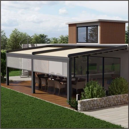 Motorized Pergola System for Restaurant