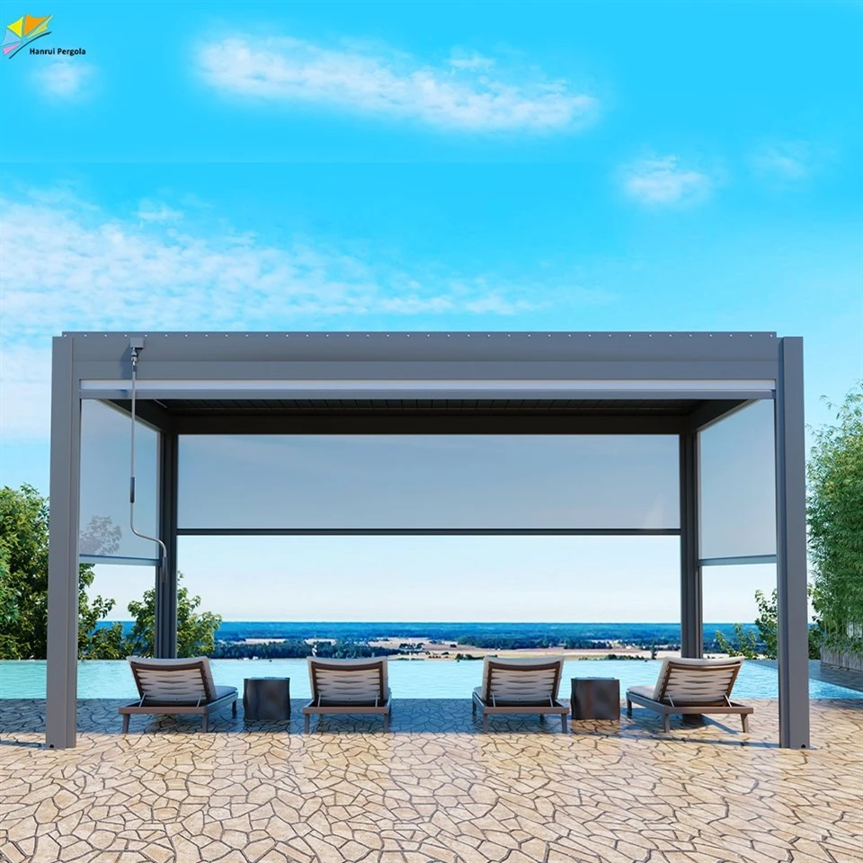 Prefabricated Mechanical Automated Electric Closed Remote Control Outdoor Garden Swimming Pool Bio Climatic Pergola price Prefabricated Mechanical Automated Electric Closed Remote Control Outdoor Garden Swimming Pool Bio Climatic Pergola price