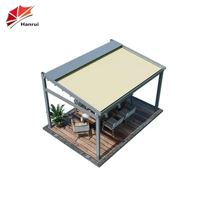 Build Design Slant Box Metal Corners Brackets Kit Outdoors Waterproof Retractable Pvc Covers Pergola