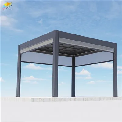 China Diy Composite Retractable Louver Patio Metal Bioclimate De Aluminum Waterproof Pergola Kits