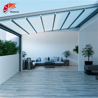 Hanrui Outdoor Custom Diy Kit Install Easily Cantilever Lean To Manual Garage Pergola