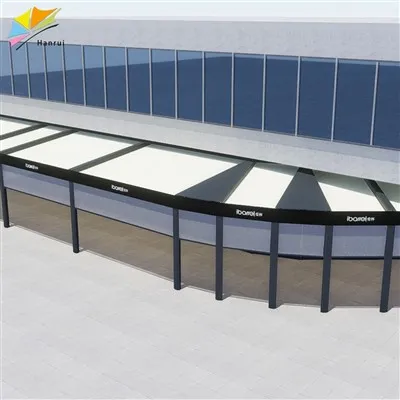 Hanrui Outdoor Mesh Privacy Zip Screen Shade Cloth Louver Pergolas Fabric Pvc Covers Roof For Pergola