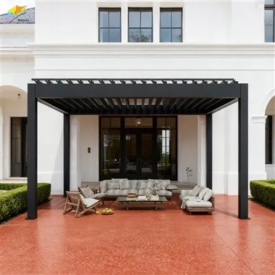 High Quality Diy Enclosed Kitset Motorized Prefab Outdoor Hardware Bioclimatique Aluminium Pergola Kits