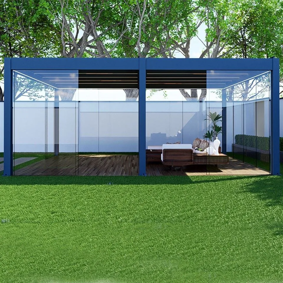 Sun Solar Garden Control Canopy Rain Shade Protection Sunscreen Sunshade Pergola With Sun Room factory