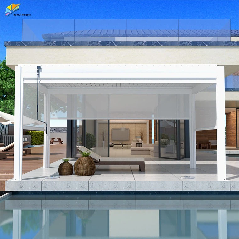 Wind Louvered Kit Screen Composite Panels With Outdoor Manual Bioclimatic Aluminum Pergola Custom Size best